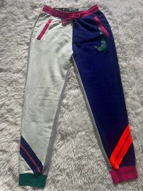 Nike Kids Colorblock Sweatpants - White, Navy, Pink, Green